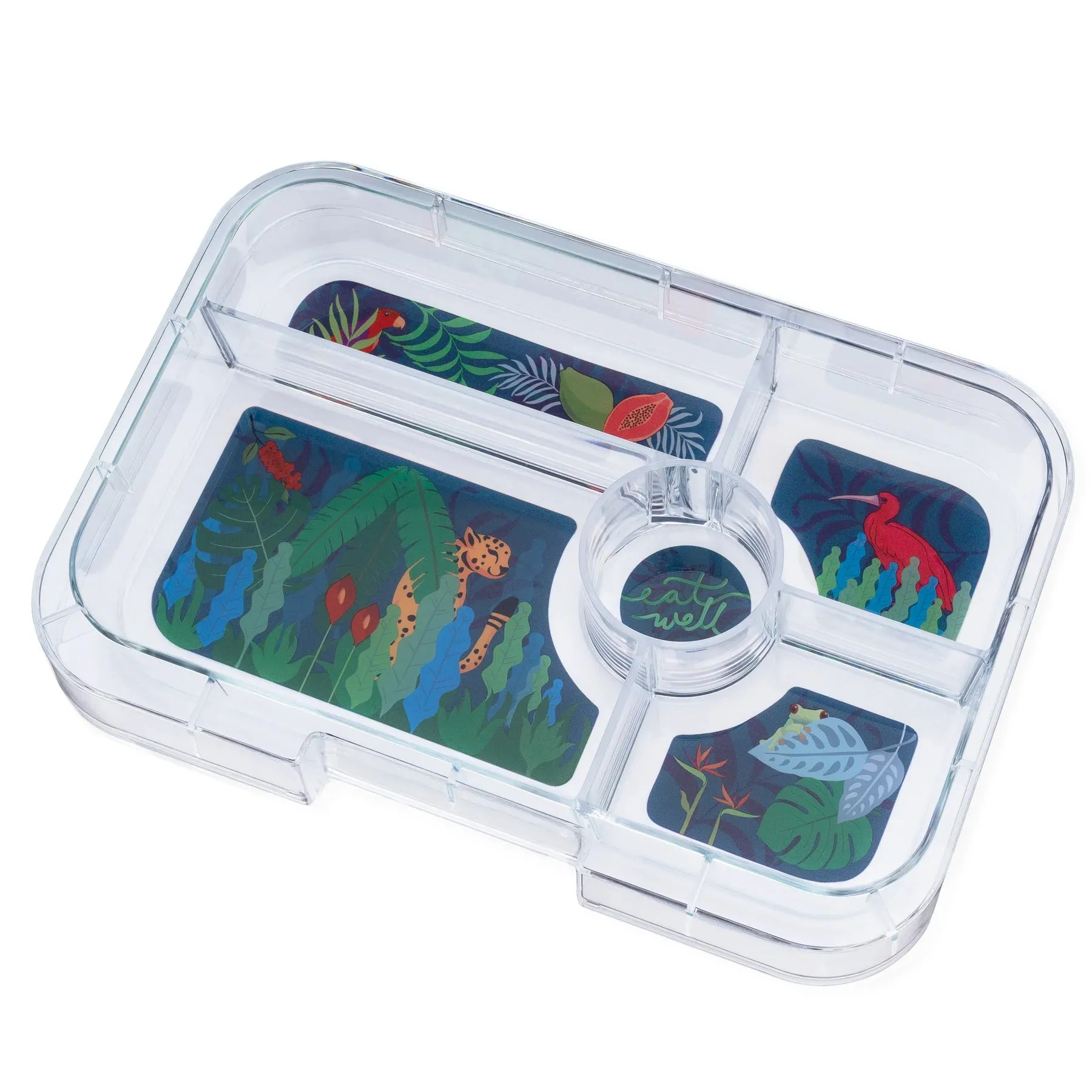 YUMBOX LEAKPROOF - TAPAS GREENWICH GREEN - 5 COMPARTMENT - JUNGLE TRAY - LARGEST BENTO